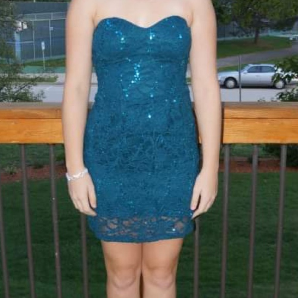 Dark Teal B. Smart Homecoming Dress